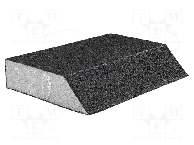 Sponge; angular contact; 125x25x90mm; Granularity: 120