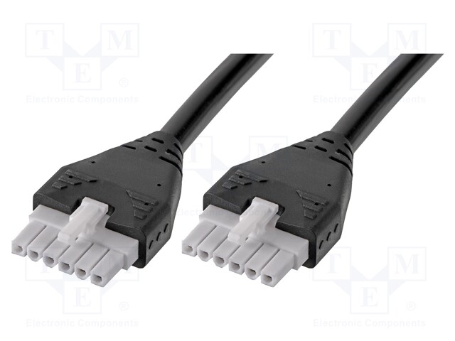 Cable; Mini-Fit Jr; female; PIN: 6; Len: 3m; 6A; Insulation: PVC