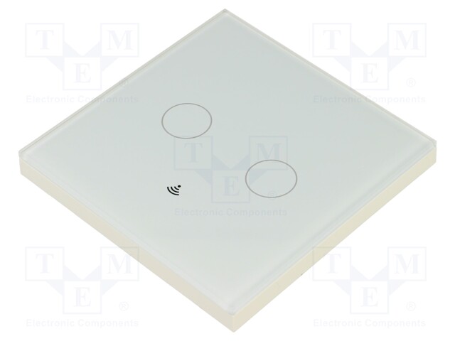 Touch switch; 200÷240VAC; No.of butt: 2; white