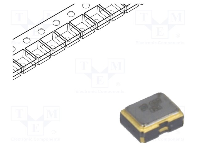 Resonator: quartz; 27MHz; 15pF; SMD; Body dim: 2x1.6x0.8mm; 10ms
