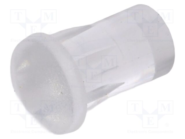 Fiber for LED; Ø5mm; L: 7.3mm; round; Front: convex; straight
