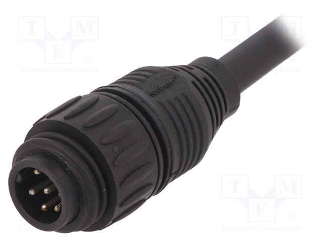 Connector: circular; plug; PIN: 7; male; cables; IP65,IP67; 10A; 3m