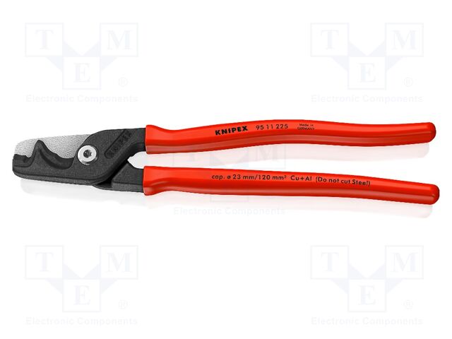 Cutters; for cables; 225mm; blackened tool; Blade: about 56 HRC