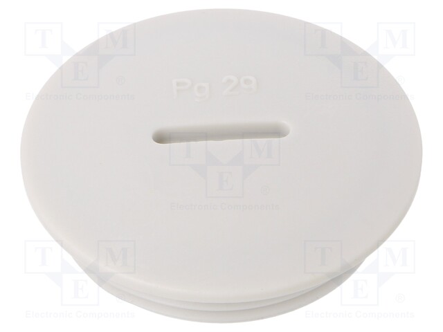 Stopper; PG29; IP56; Mat: polyamide; Body: light grey; Thread: PG