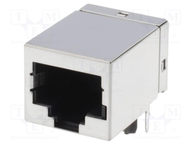 Socket; RJ45; PIN: 8; Cat: 5e; shielded; Layout: 8p8c; THT; on PCBs