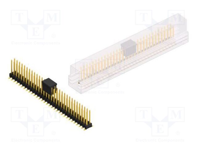 Connector: pin strips; pin header; male; PIN: 62; 2.54mm; SMT; 2x31
