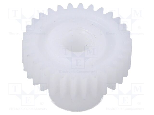 Spur gear; whell width: 6mm; Ø: 22.4mm; Number of teeth: 30