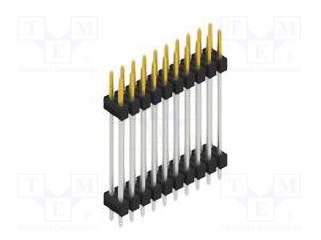 Connector: pin strips; pin header; male; PIN: 20; 2.54mm; THT; 2x10