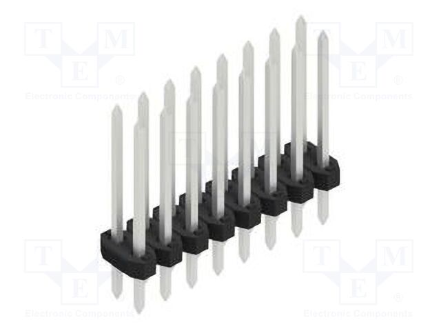 Connector: pin strips; pin header; male; PIN: 16; 2mm; THT; 2x8; 100V