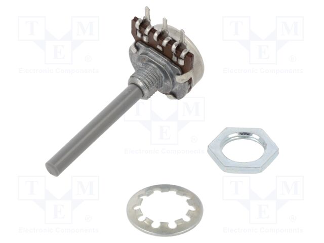 Potentiometer: shaft; single turn; 10kΩ; ±20%; 0.25W; linear; 4mm