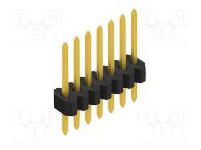 Connector: pin strips; pin header; male; PIN: 7; 1.27mm; THT; 1x7