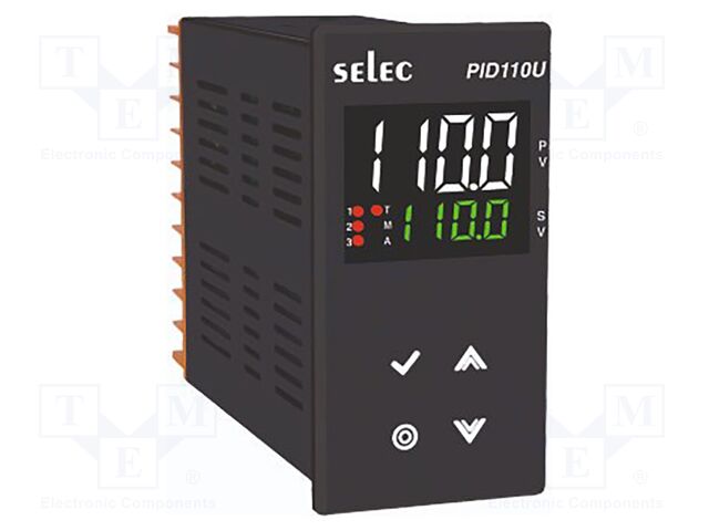 Meter: temperature controller; on panel; LED; 4 digit; Unit: °C,°F