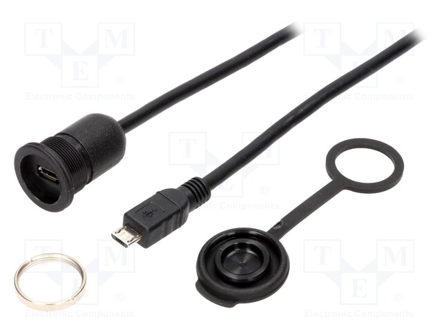 Adapter cable; USB B micro plug,USB B micro socket; 1310; IP65