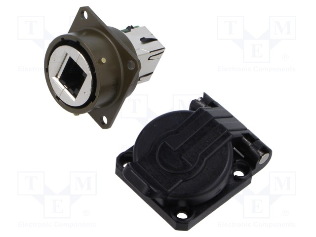 Coupler; RJ45; RJF; PIN: 8; Cat: 6; Layout: 8p8c; IP68; Polarisation: A