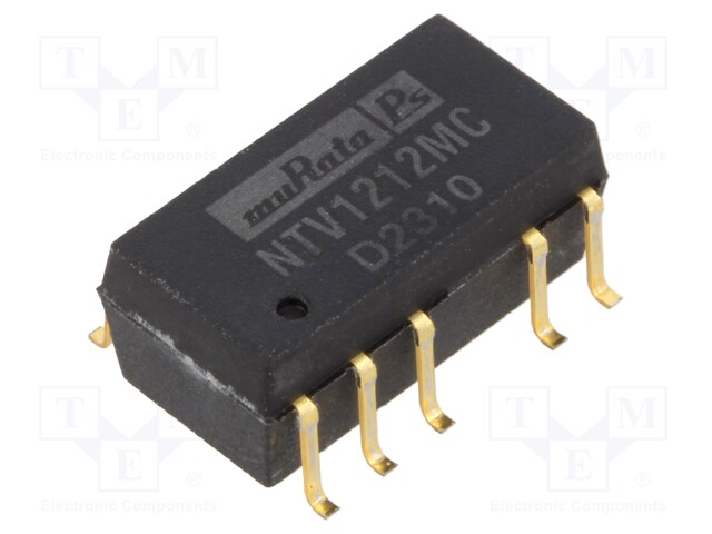 Isolated Board Mount DC/DC Converter, Miniature, ITE, 2 Output, 1 W, 12 V, 42 mA, -12 V
