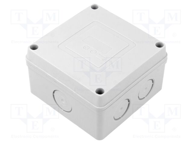 Enclosure: junction box; X: 89mm; Y: 52.5mm; Z: 89mm; wall mount