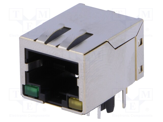 Socket; RJ45; PIN: 8; shielded,with LED; Layout: 8p8c; THT