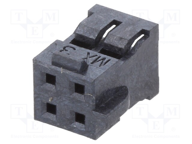 Plug; wire-wire/PCB; female; Milli-Grid; 2mm; PIN: 4; w/o contacts