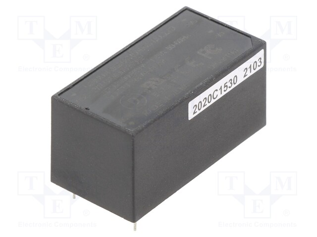 Converter: AC/DC; 6W; Uout: 24VDC; Iout: 250mA; 83%; Mounting: PCB