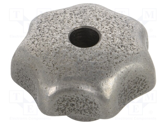 Knob; through hole without thread; Dia: 32mm; cast iron; DIN: 6336
