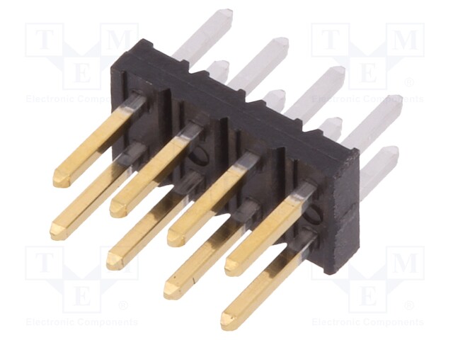 Pin header; wire-board; male; Minitek; 2mm; PIN: 8; THT; on PCBs; 2A
