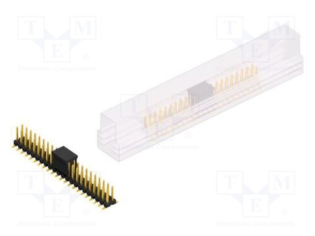 Connector: pin strips; pin header; male; PIN: 44; 2.54mm; SMT; 2x22