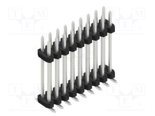 Connector: pin strips; pin header; male; PIN: 18; 2mm; SMT; 2x9; 100V