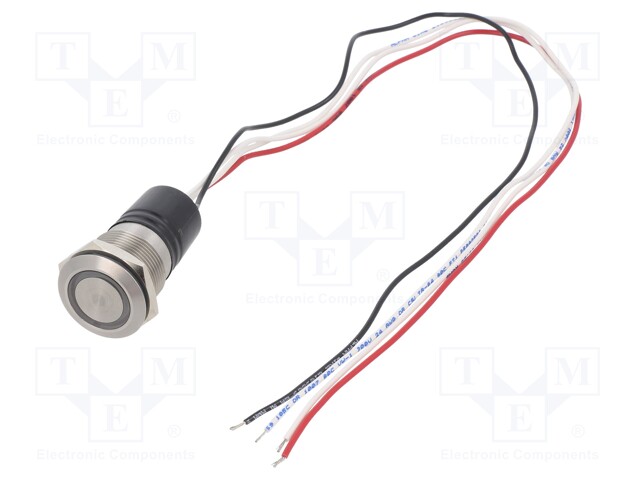 Switch: vandal resistant; Pos: 2; SPST-NO; 0.05A/24VDC; IP66; green