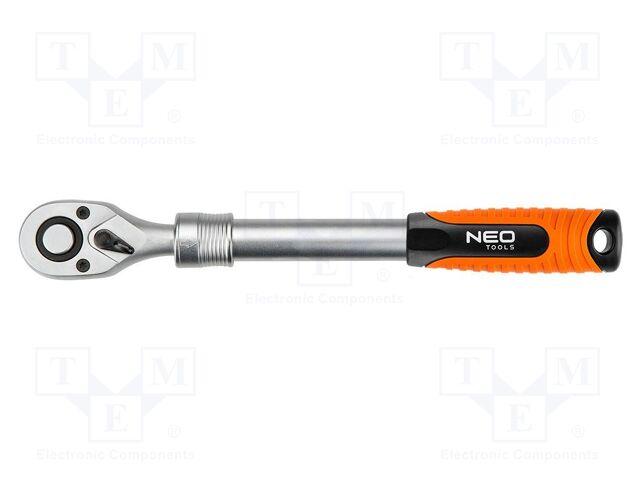 Rattle; 1/4"; telescopic; 150÷200mm; Teeth: 72