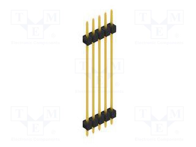Connector: pin strips; pin header; male; PIN: 5; 2.54mm; THT; 1x5
