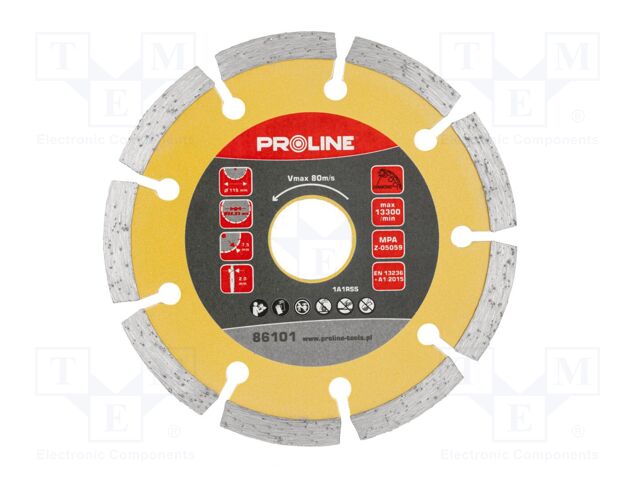 Cutting diamond wheel; Ø: 115mm; Øhole: 22.23mm; Disc thick: 2mm
