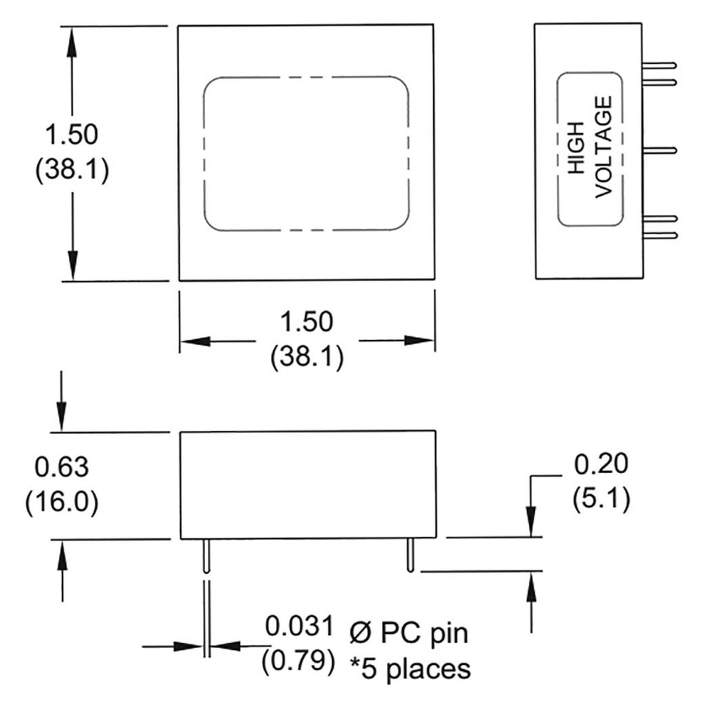 Isolated Board Mount DC/DC Converter, 2 Output, 1.5 W, 3 kV, 250 µA, -3 kV