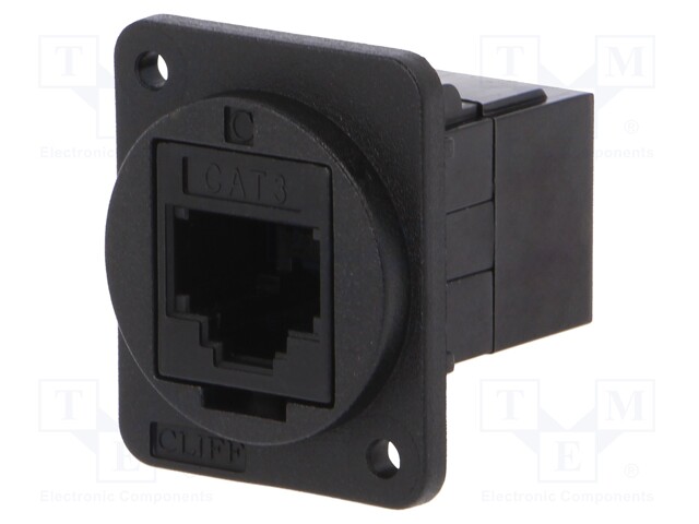 Coupler; FT; Cat: 3; Layout: 6p4c; RJ11 socket,both sides; 19x24mm