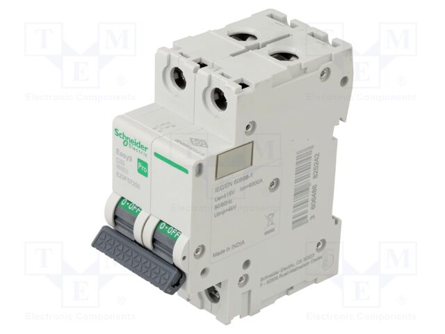 Circuit breaker; 230/400VAC; Inom: 50A; Poles: 2; Charact: C; 6kA