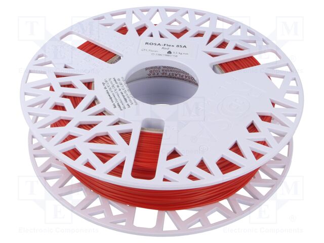 Filament: FLEX 85A; 1.75mm; red; 215÷250°C; 500g