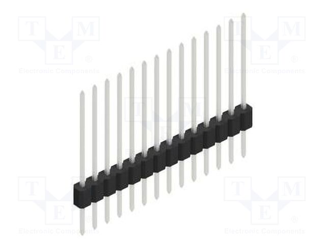 Connector: pin strips; pin header; male; PIN: 14; 1.27mm; THT; 1x14
