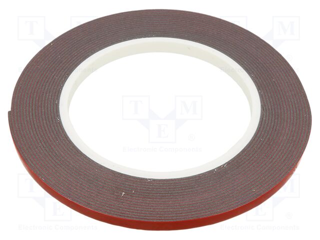 Tape: fixing; W: 6mm; L: 5.5m; Thk: 1.1mm; grey; max.120°C; 34N/cm