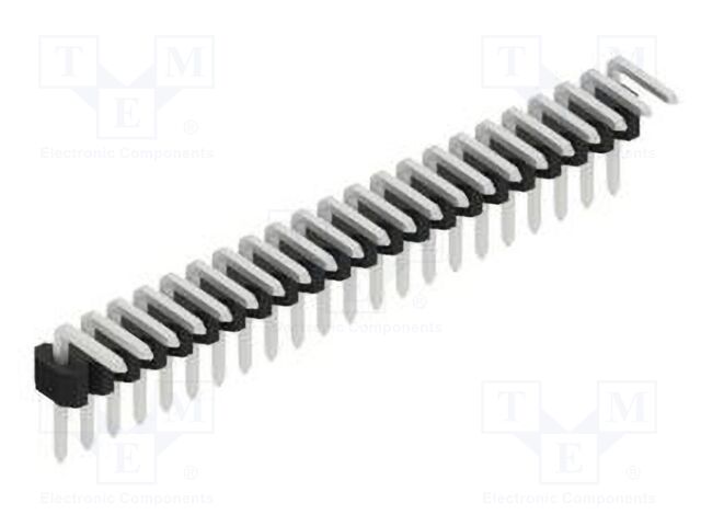 Connector: pin strips; pin header; male; PIN: 22; 1.27mm; THT; 1x22