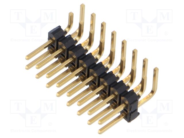 Connector: pin strips; pin header; male; PIN: 16; angled 90°; THT