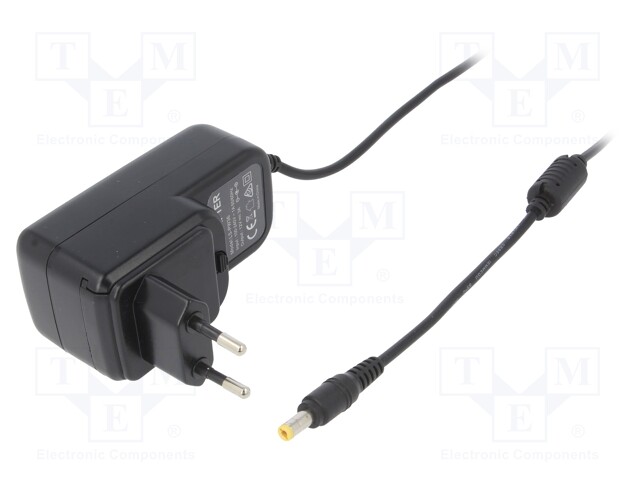 Power supply: switched-mode; 12VDC; 3A; Out: 5,5/2,1; 36W; Plug: EU
