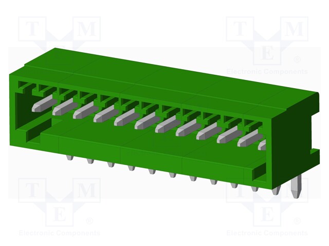 Connector: pluggable terminal block; socket; male; angled; THT