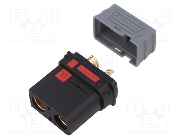 Connector: DC supply; plug; QS; female; PIN: 2; with protection