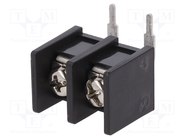 PCB terminal block; angled 90°; 10mm; ways: 2; on PCBs; 4mm2; 20A