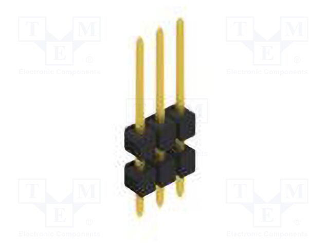 Connector: pin strips; pin header; male; PIN: 3; 2.54mm; THT; 1x3