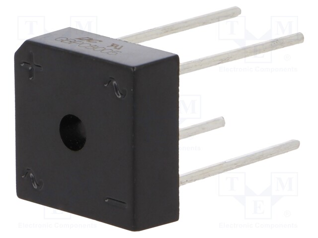 Single-phase bridge rectifier; Urmax:50V; If:8A; Ifsm:175A; THT