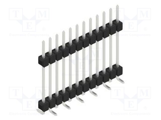 Connector: pin strips; pin header; male; PIN: 12; 2.54mm; SMT; 1x12