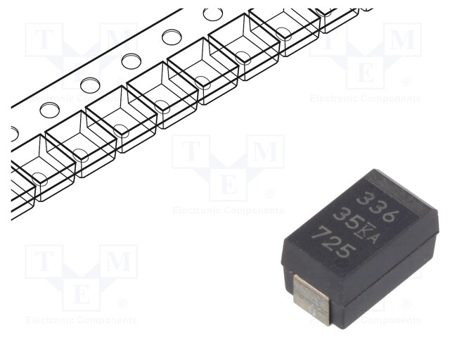 Capacitor: tantalum-polymer; 33uF; 35VDC; Case: X; 2917; ESR: 65mΩ