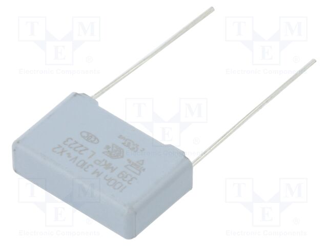 Capacitor: polypropylene; 100nF; 630VDC; 15mm; ±20%; Mounting: THT