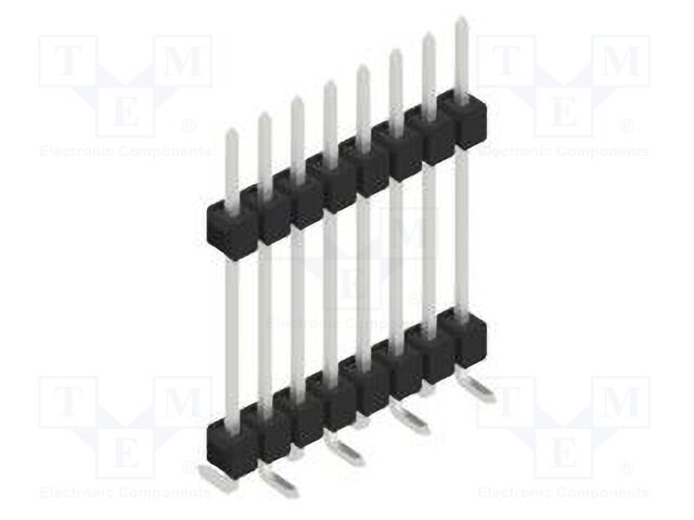 Connector: pin strips; pin header; male; PIN: 8; 2.54mm; SMT; 1x8