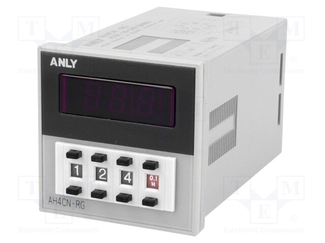 Timer; Range: 0,01s÷9990h; SPDT; 100÷240VAC; 100÷240VDC; octal
